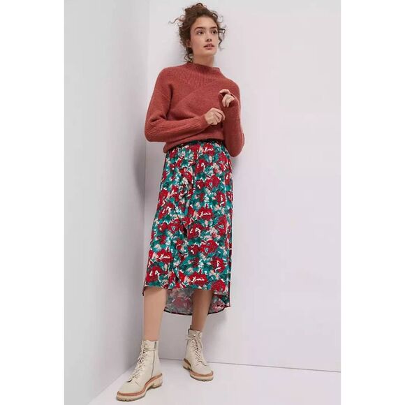 Anthropologie Porridge Miley Ruffled Floral Skirt NWOT Large - Picture 5 of 12